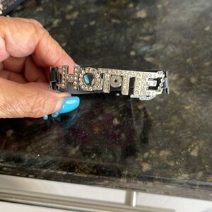 "HOTTIE" Novelty Bracelet Faux leather band, adjustable